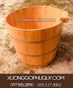 Bồn tắm tròn gỗ thông